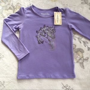 Purple Long Sleeve Unicorn Shirt (4T)NWT🦄